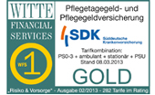 Risiko und Vorsorge: GOLD für PFLEGEprivat