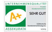 SDK Kranken erneut sehr gut (A+) im Assekurata Unternehmensrating 2013 SDK Kranken erneut sehr gut (A+) im Assekurata Unternehmensrating 2013