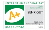 SDK-Kranken auch 2015 „Sehr gut“ (A+) im Assekurata-Unternehmensrating SDK-Kranken auch 2015 „Sehr gut“ (A+) im Assekurata-Unternehmensrating