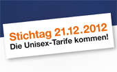 Klarstellung zu Pressemeldungen: SDK bleibt beim Unisex-Stichtag 21.12.2012